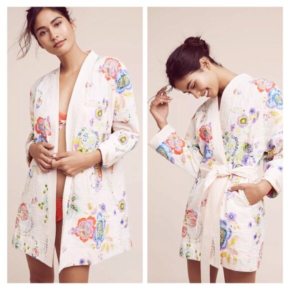 Anthropologie Other - NWT Anthropologie Lilka Petulia Quilted Robe in Pink/Rose